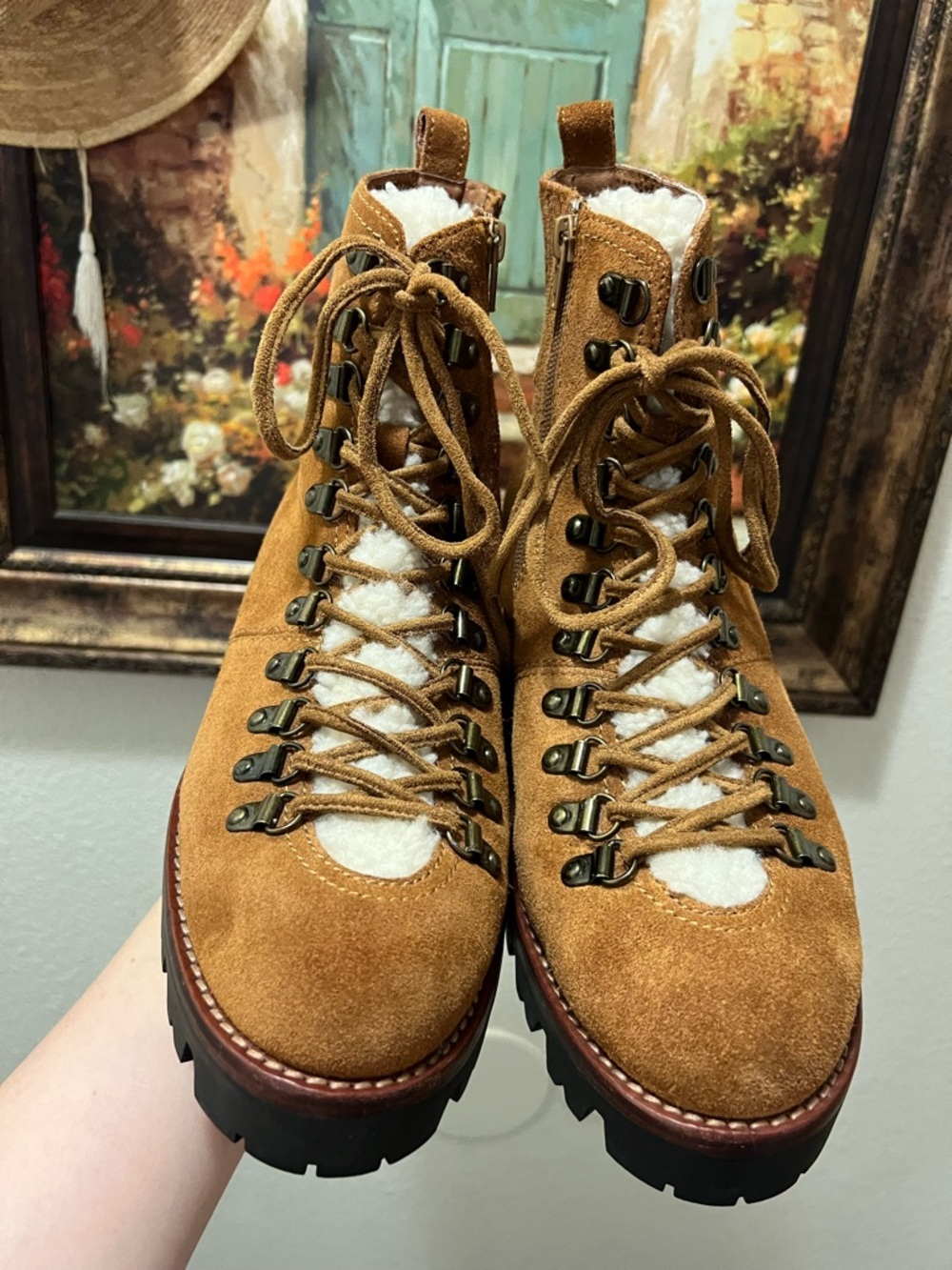 Jeffrey Campbell Sherpa Tongue hiking Lace up boots - Picture 7 of 16
